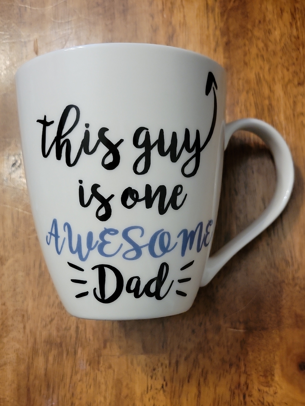 Pfaltzgraff White "This Guy is One Awesome Dad" Oversized Coffee Mug NWT